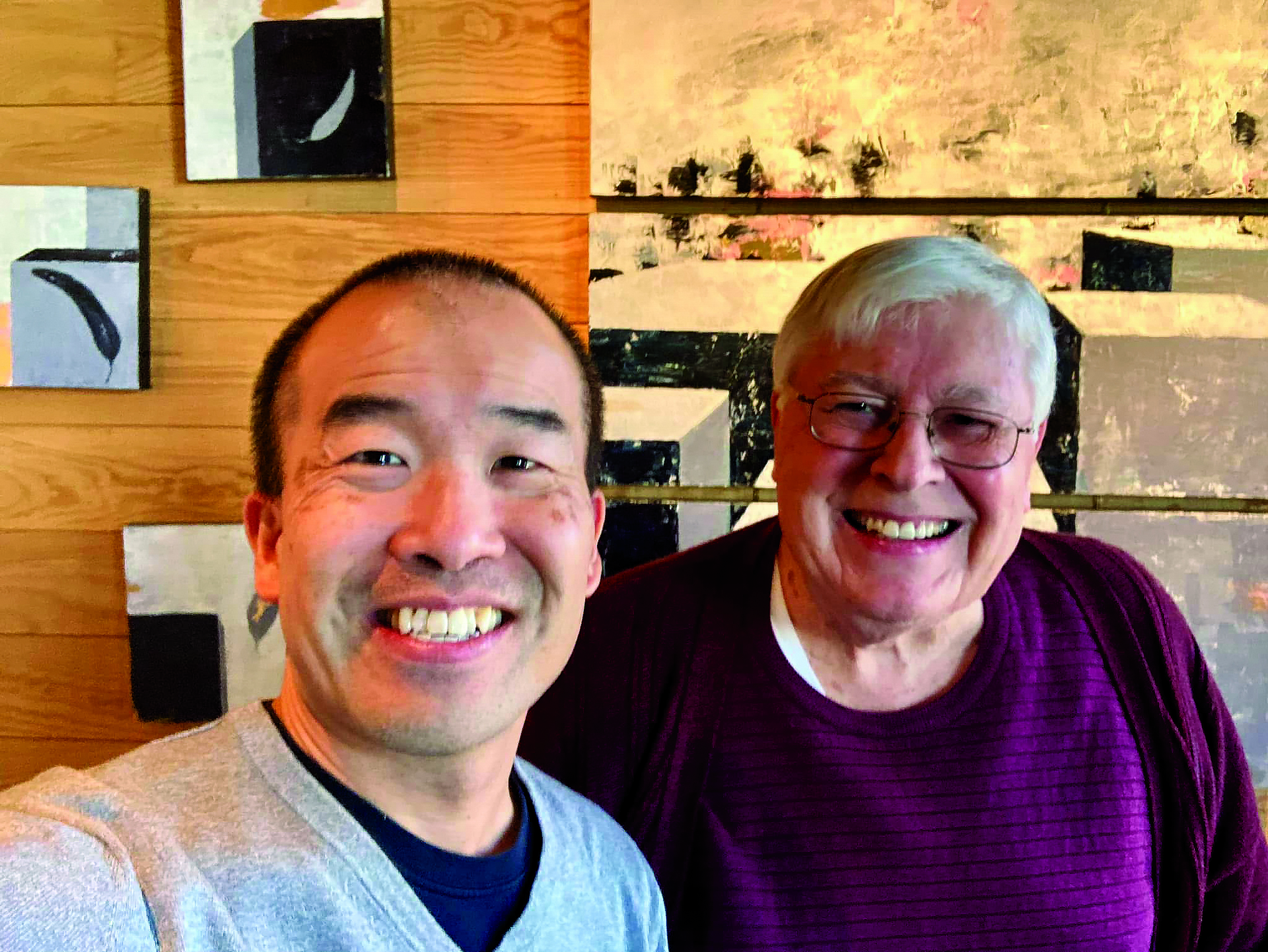 Larry Langdon with InterVarsity President Tom Lin